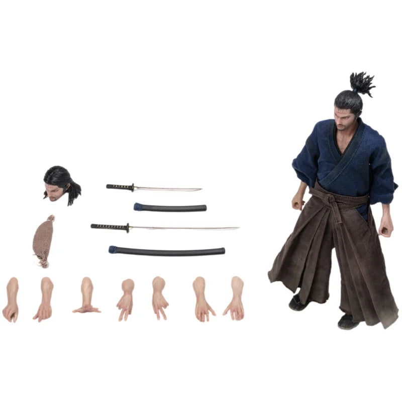 Niten Ichi Ryu Miyamoto Musashi Articulated Action Figure 1 12 Scale Vagabond Samurai Cloth Outfit Collectible For Adult Gift