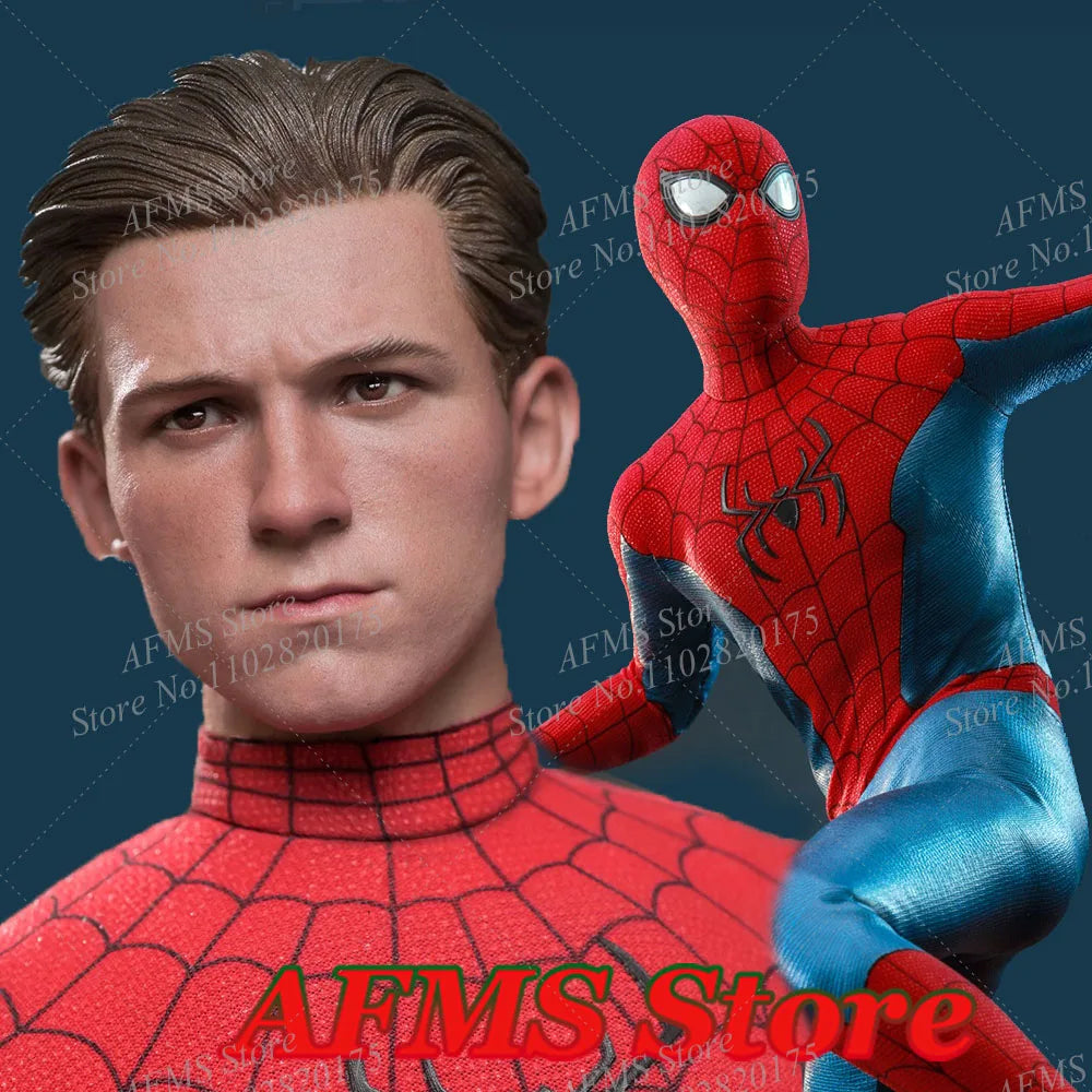 HOTTOYS MMS679 1/6 Men Soldier Tom Holland Spider-Man No Way Home Red Blue Battle Clothes Version 12Inch Action Figure Model
