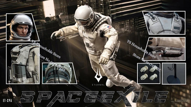 Eternal Toys ET-X9 1/6 Collectible Astronaut Cloth Action Figure Space Fiction Exile Movie Deliate 12inch Soldier Model Gifts