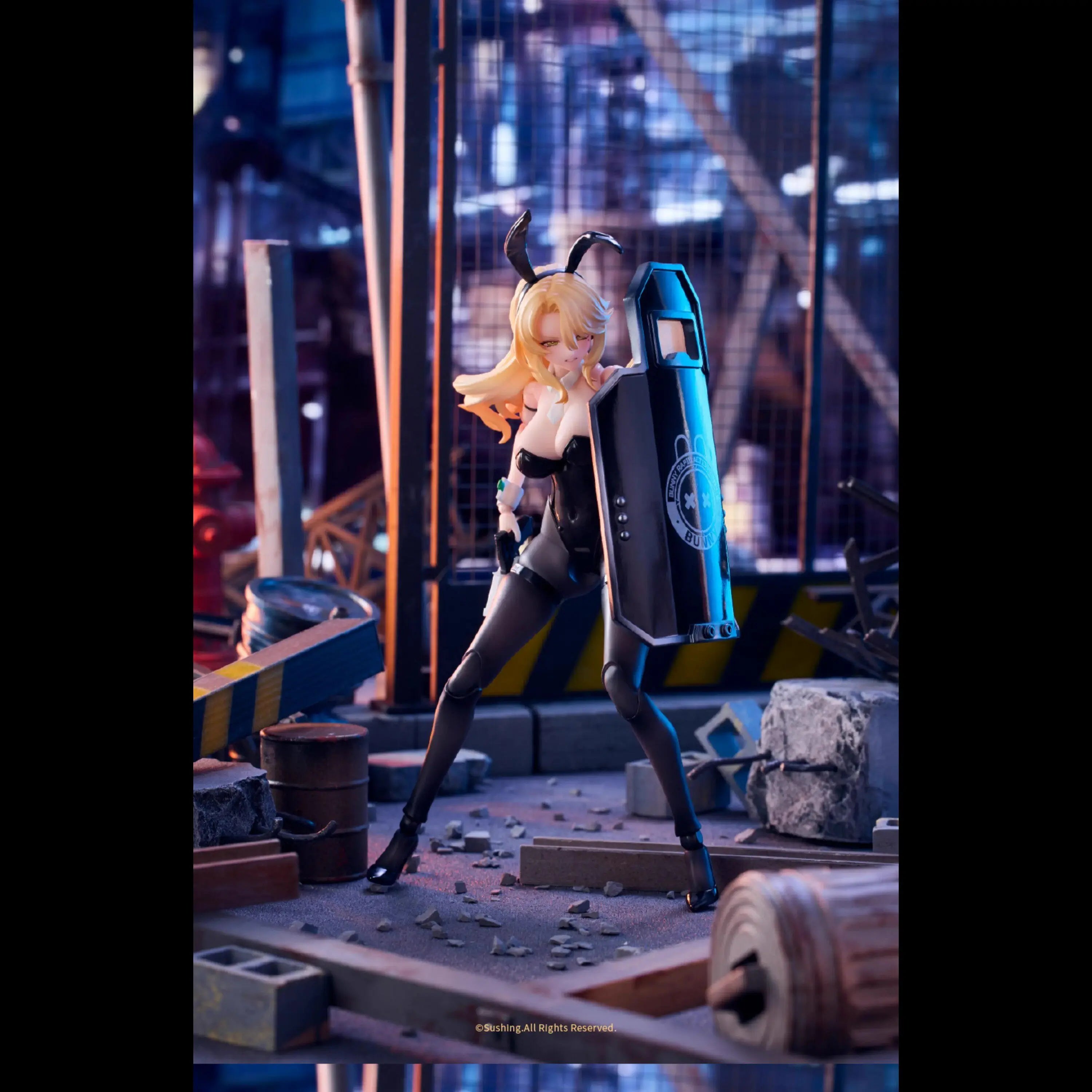 In Stock Sushing 1/12 Scale Bunny Rapid Action Squad Shield Bearer Elena Mecha Girl Action Figure Anime Model Trendy Toys Doll