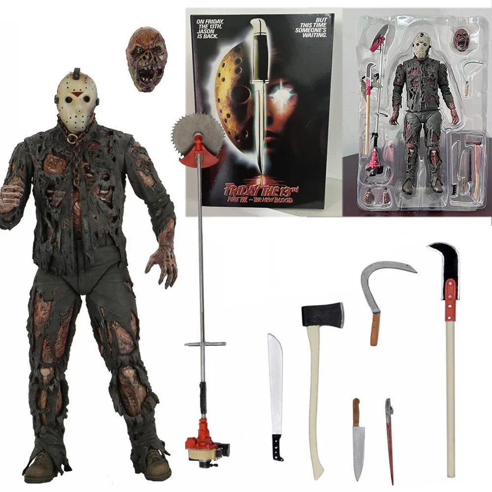 NECA Петък Джейсън 13-та фигурка Нова кръв Джейсън Ворхийс екшън фигурка Част VII Ужаси Хелоуин колекция играчки кукли подаръци