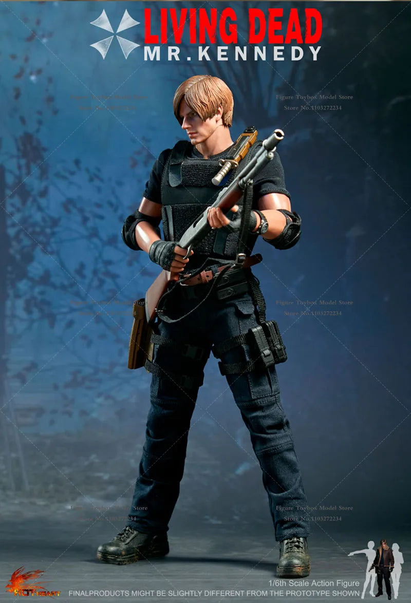 Auf Lager: Hot Heart 1/6 FD014 Mr. Kennedy Actionfigur, mutiger Killer Leon, zarte 30 cm große Figur, komplettes Set, Sammlerstück, Geschenk, Spielzeug