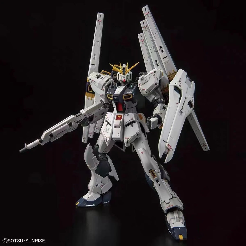 Bandai Genuine GUNDAM RG 32 1/144 Action Anime Figure RX-93 V GUNDAM Assemble Toy for Boys Girls Kids Gift Collectible Model