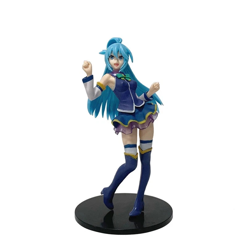 KonoSuba Anime Action Figure Water Goddess Aqua & Bikini Megumin Standing Pose PVC Anime Girl Collectible Display Model Fan Gift