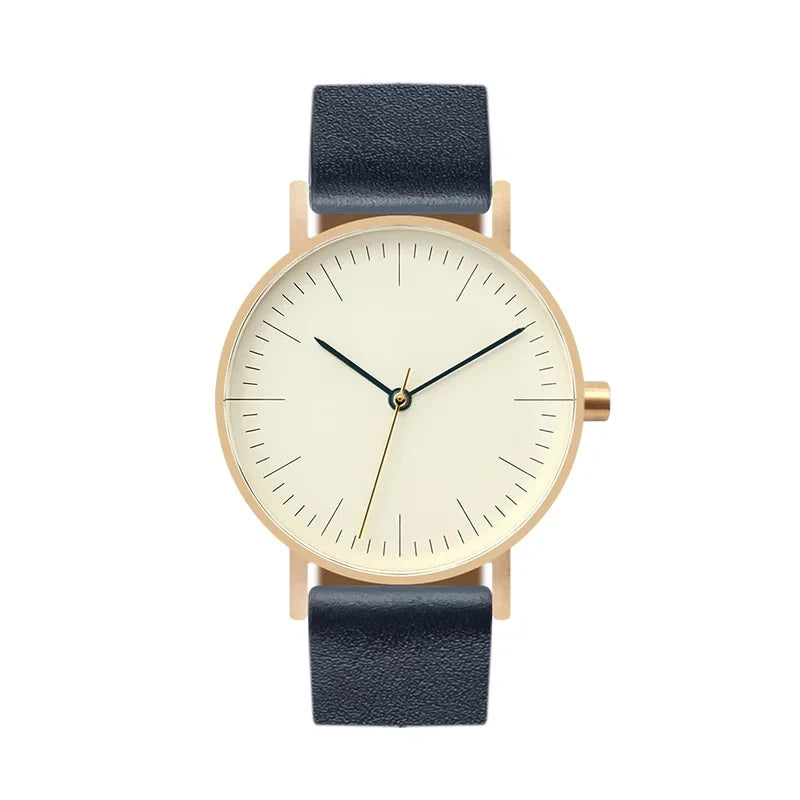 Design Sense Watch B001 Einfaches Retro-Design Stummschaltung Herren- und Damenuhr aus wasserdichtem Edelstahl