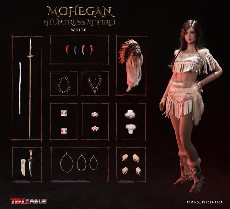 Tbleague 1/6 Women Soldier Mohegan Huntress Attire Ethnic Style Combats Suits 12" Action Figure Body