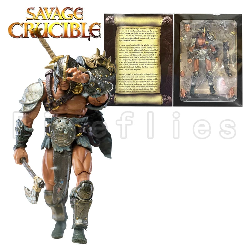 1/12 7inches Harbinger Studios Savage Crucible Action Figure Wave 2 Jaeger Nashom Krieger Whoman Barbarian Anime Model Gift