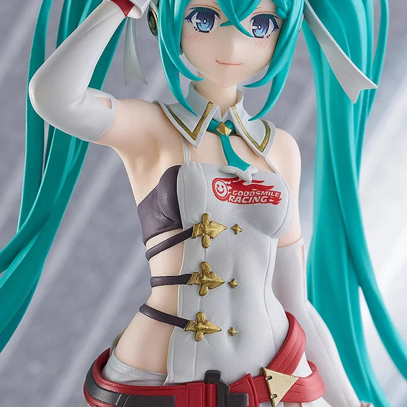 Original POP UP PARADE Hatsune Miku Racing Miku 2023 Ver GSC Genuine Anime Figure Model Doll Statuette Ornament Birthday Gift