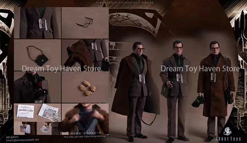 Ghost toys NO:GH-011 1/6 Scale Male Soldier Super Hero Journalist Clark Full Set 12Inch Men Soldier Action Figure Model