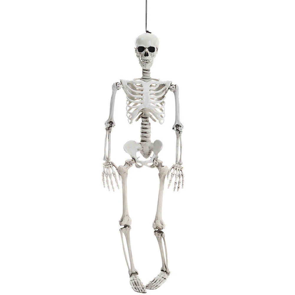 Full Life Size Human Skeleton Halloween Prop 90CM Haunted House Hanging Props Halloween Movable Skeleton Halloween Ornament Toys