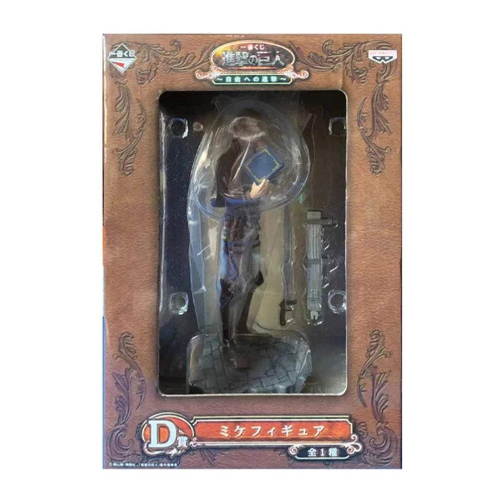 In Stock BANDAI Original Ichiban Kuji KUJI Attack On Titan Anime Figure Eren Jaeger Levi Ackerman PVC Cool Model Collection Toys