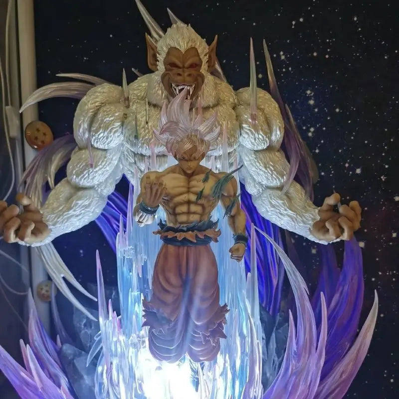 31cm Dragon Ball Great Ape King Son Goku Ultra Huge And Domineering Action Figurine Statue Model Game Combat Posture Ornament