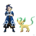 Original Bandai Pokémon SCALE WORLD Hisui Region Adaman ＆ Leafeon Model Toys Gifts Collection
