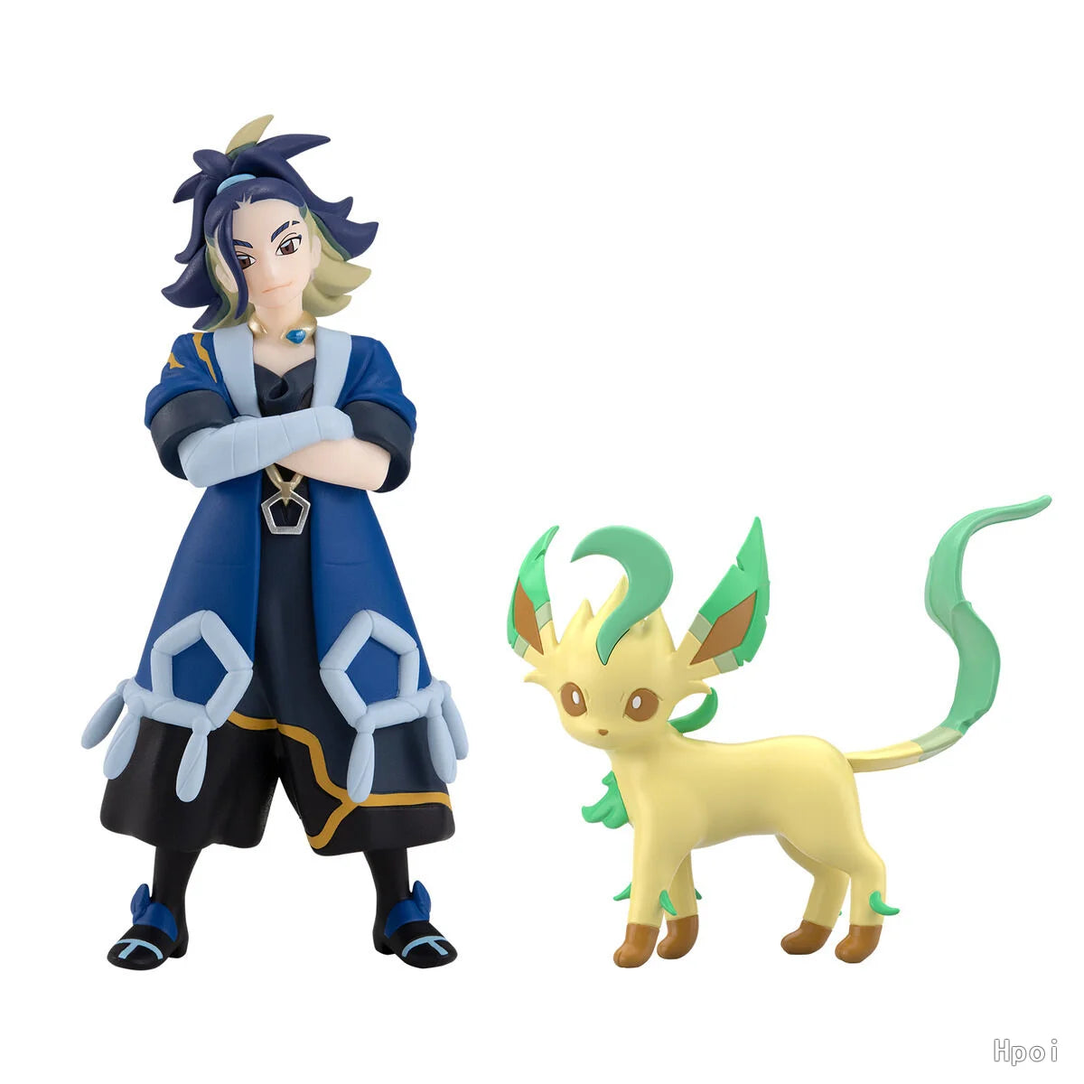 Original Bandai Pokémon SCALE WORLD Hisui Region Adaman ＆ Leafeon Model Toys Gifts Collection