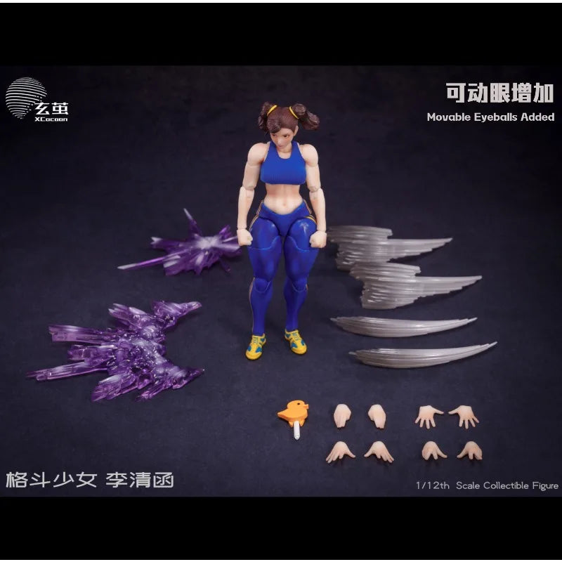 Xuanjuan Studio Original Fighting Girl Shanchuan Yue Studio Building Block Accessories 6-inch1/12Super Mobile Handheld Model Toy