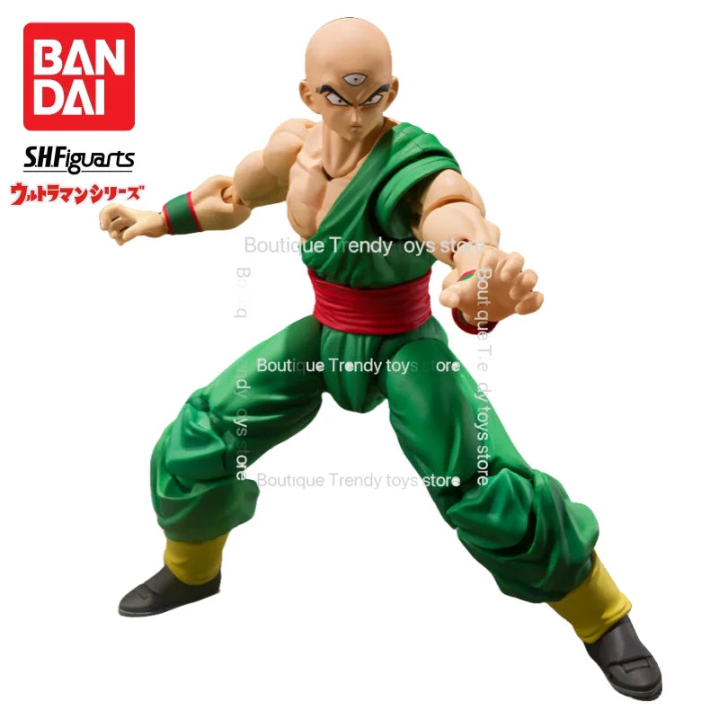 In Stock Bandai S H Figuarts Original Dragon Ball Tien Shinhan Chaoz Doll Brand New Boxed Action Figure Anime Characters Model