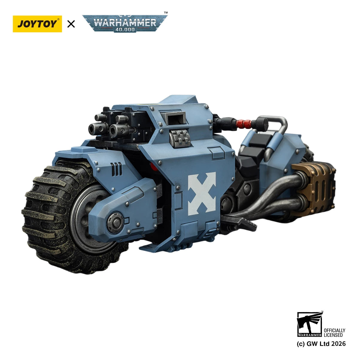 JOYTOY Warhammer 40,000 1/18 Action Figures Blood Angels Space Wolves Raven Guard Raiderpattern Combat Bike