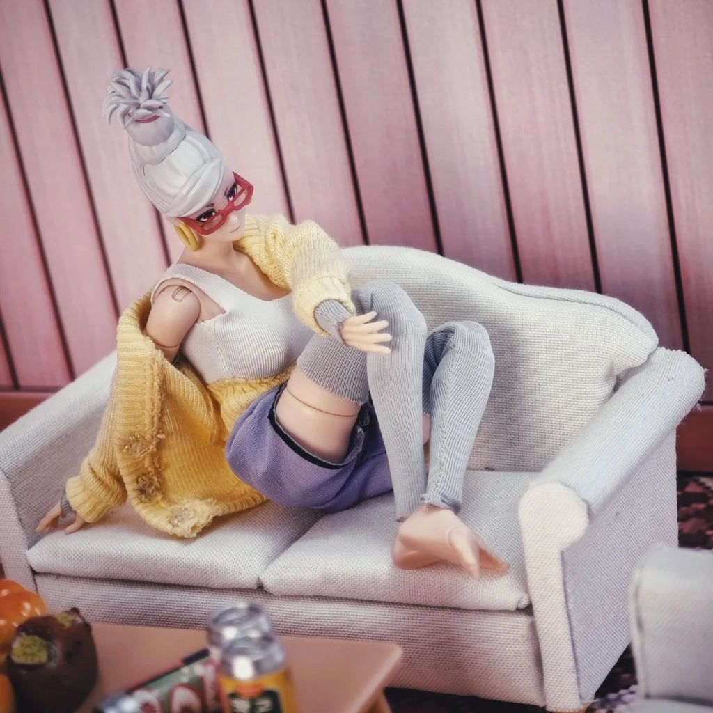 Dan Da Dan Shf Anime NEW Handmade Ayase Hoshiko Sports suit set sweater Built In Iron Wire Is Suitable for 1/12 blank body Toys