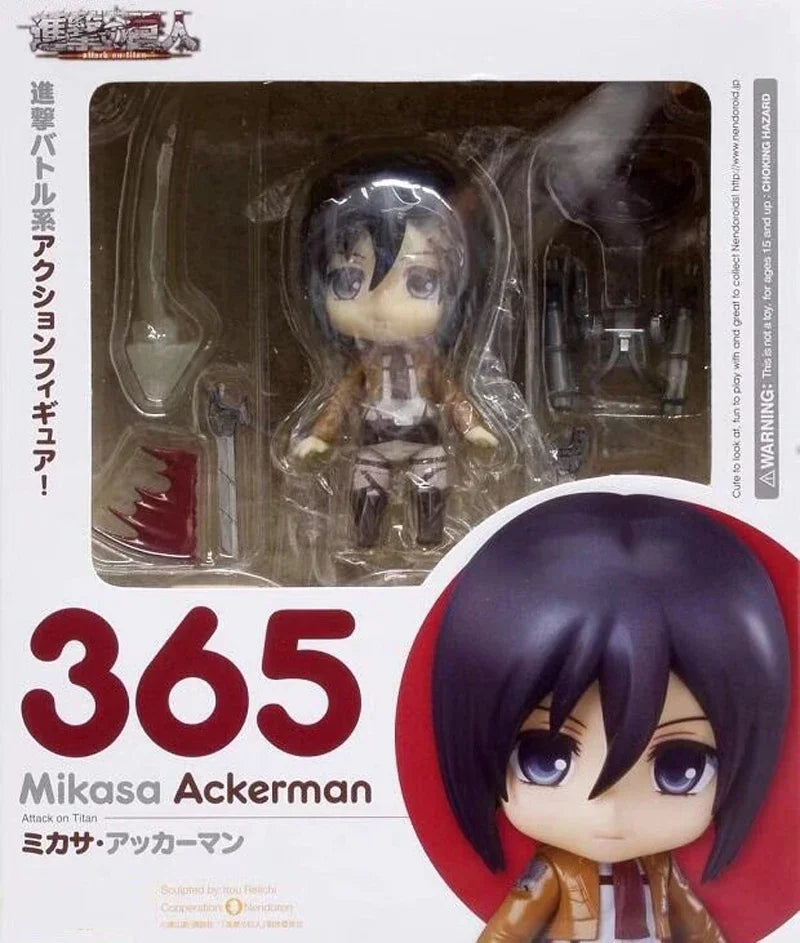 #2001 Mikasa Ackerman Attack on Titan Anime Figure Hange Zoe Shingeki no Kyojin Action Figure Erwin Smith Figure Model Doll Toys