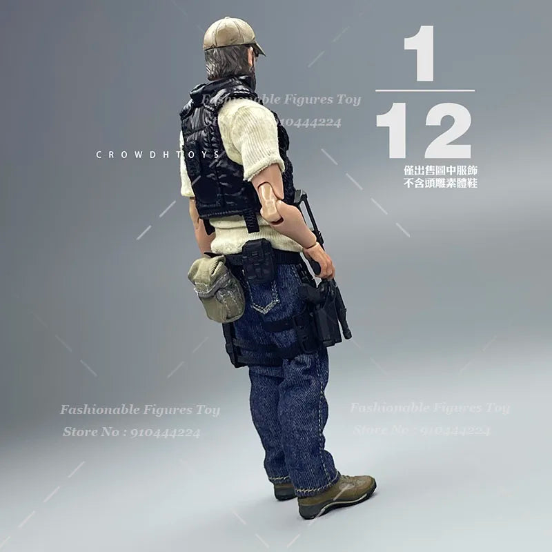 ‌CROWDHTOYS 1/12 Scale Men Soldier Vest Trendy Chest Rig Tactical Bulletproof Armor Kit Fit 6Inch Action Figure Model Dolls