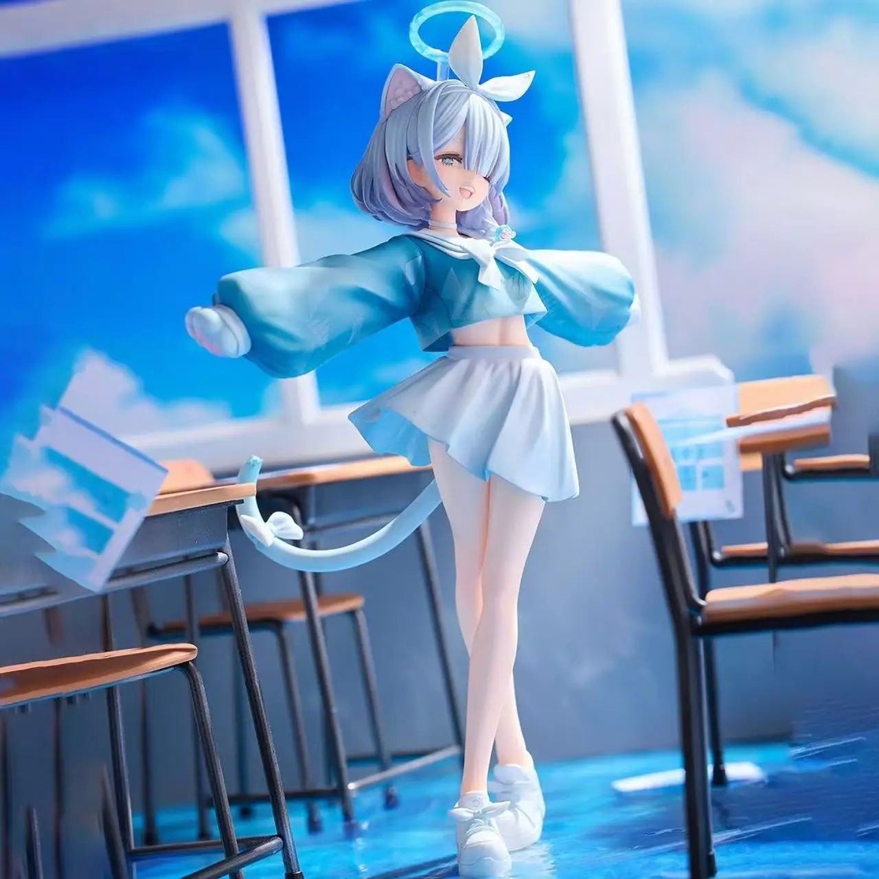 Aroha Blue Archive  Ear Sailor orm PVC Figure Gng Desktop Decoration Model Kit Adult Collectible Anime Toy