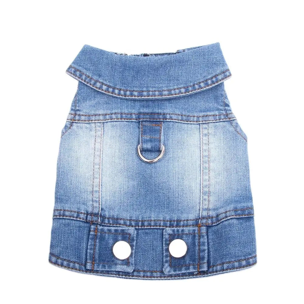 Hunde und Katzen Jeans Mantel Jacke Silber Schnalle Denim Weste Katze Welpen Frühling/Herbst Kleidung Bekleidung