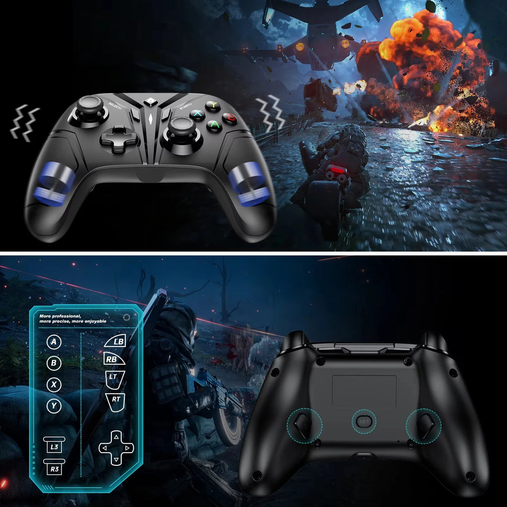 Switch Wireless Gamepad for Nintendo Switch, Android IOS, PC Ps3 Games Hall Effect Stick with Six-axis Bluetooth Game Controller