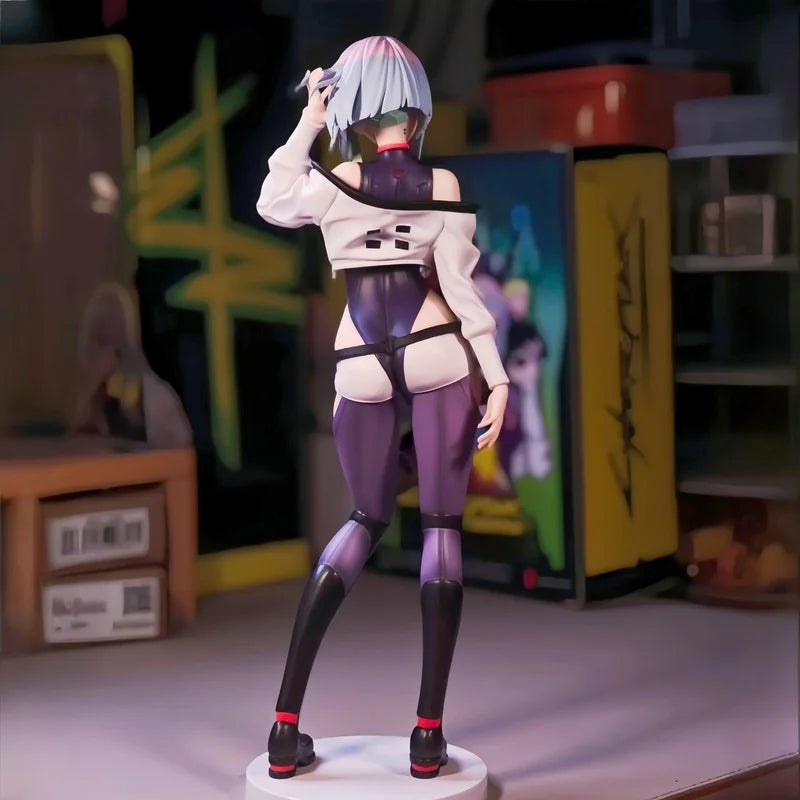 In Stock Animester Damanjiang Gee Original Cyberpunk Edgerunners Lucy Anime Figures Desktop Ornaments Model Collectible Toys Gif