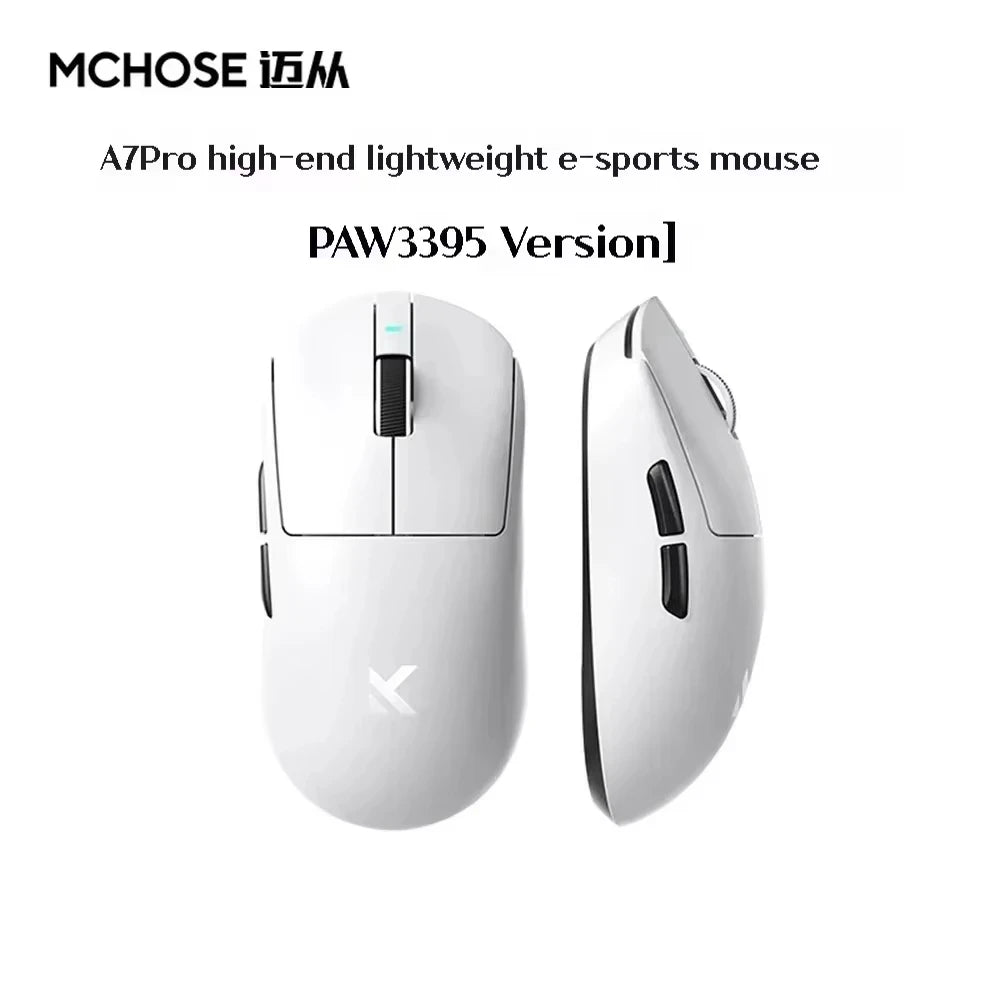 MCHOSE A7 Serie Maus PAW3950 8K Top Speed ​​Empfänger Ergonomie 2,4G Wireless Gaming E-Sport Mäuse Angepasst PC Zubehör Geschenke