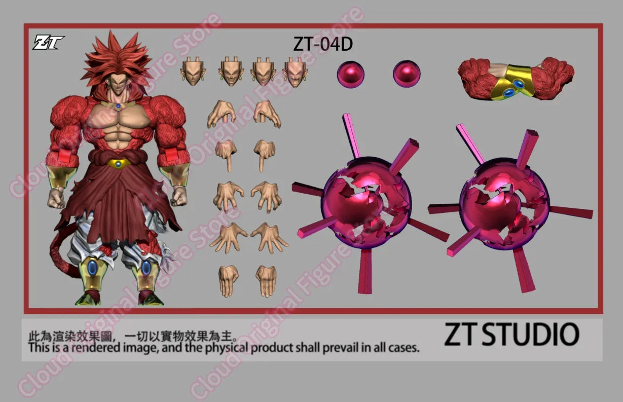 Pre-Sale ZT Studio Dragon Ball SSj4 Broly Normal and Battle Damaged Version Super Special Effects Movable Figure Toys Hobby