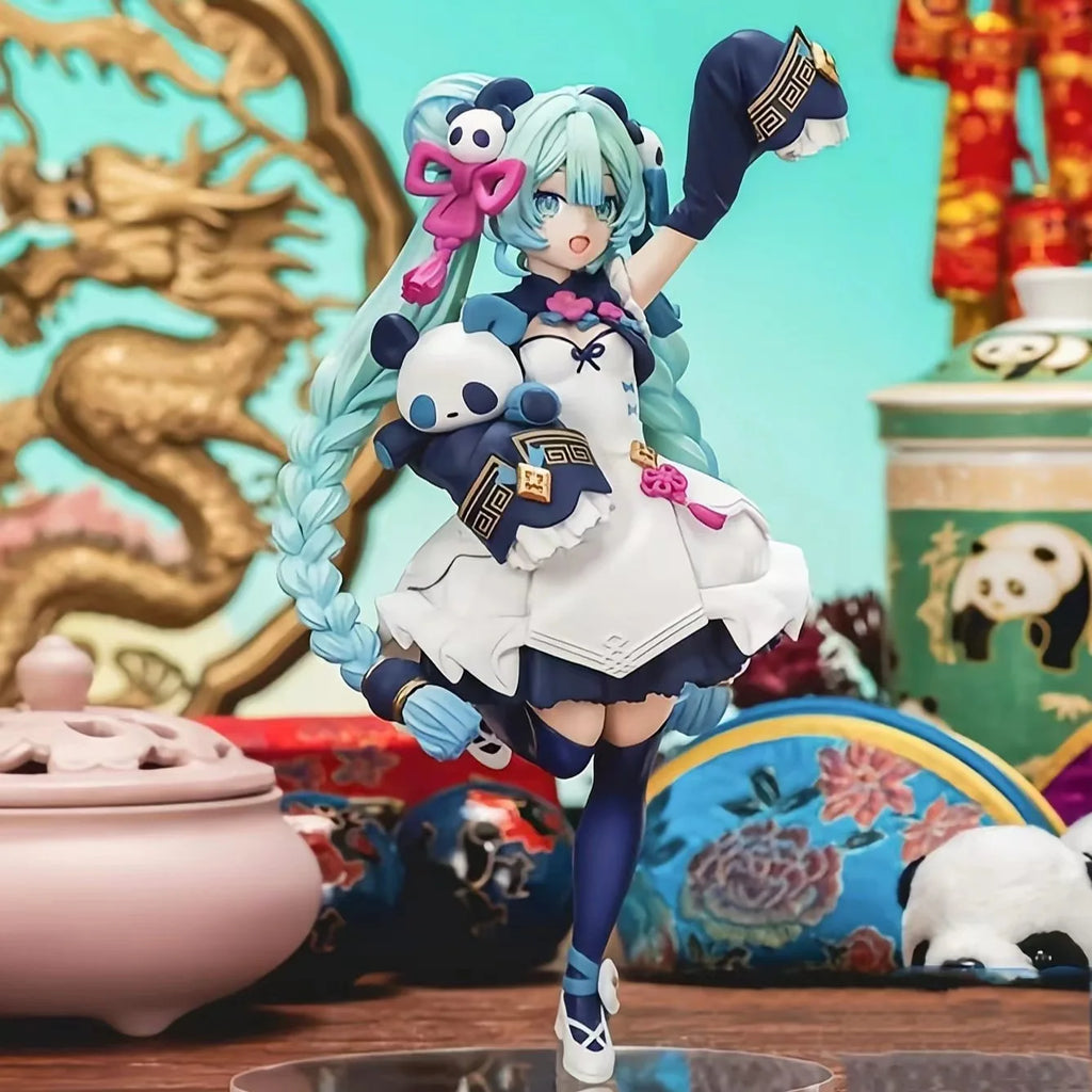 18CM Anime Hatsune Miku Figure National Style Fashion Panda MODERNCHINA Gift Collection Aciton Figure PVC
