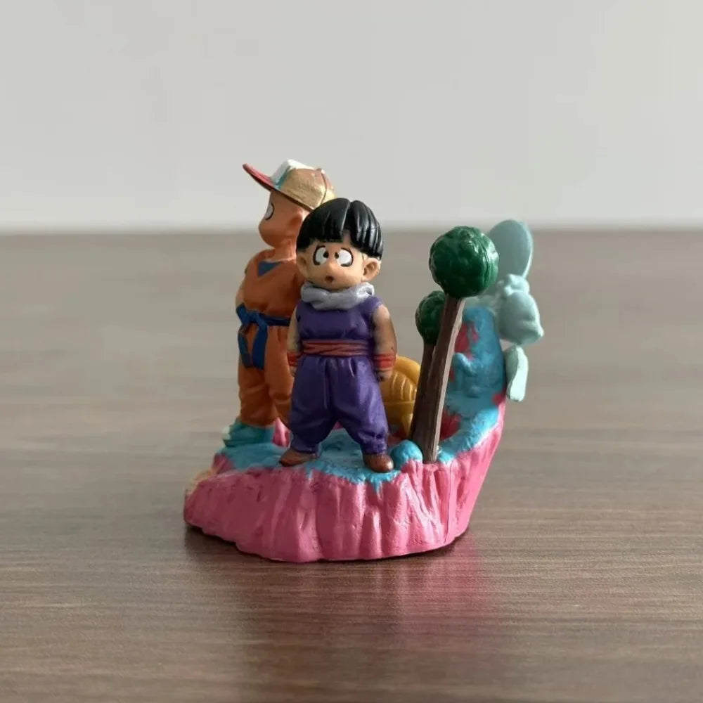 6 cm/2,36 Zoll Anime Dragon Ball Figur Krillin und Gohan Actionfiguren PVC Statue Desktop Ornamen Sammlung Modell Spielzeug Geschenke