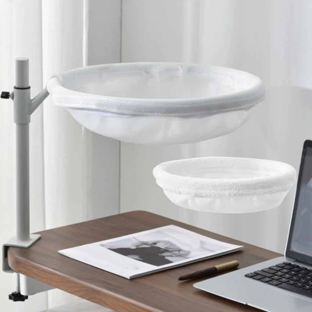 Cat Desktop Bed with Bracket Soft Elevated Modern Breathable Kitten Hammock with Summer Winter Cover Pet Supplies