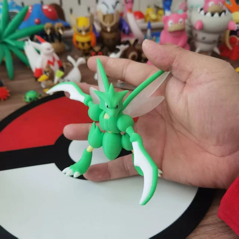 Anime Scyther Scale World 1:20 Action Figure Cute Doll 3D Print Kawaii Cartoon Character Desktop Model Kid Birthday Toys Gifts