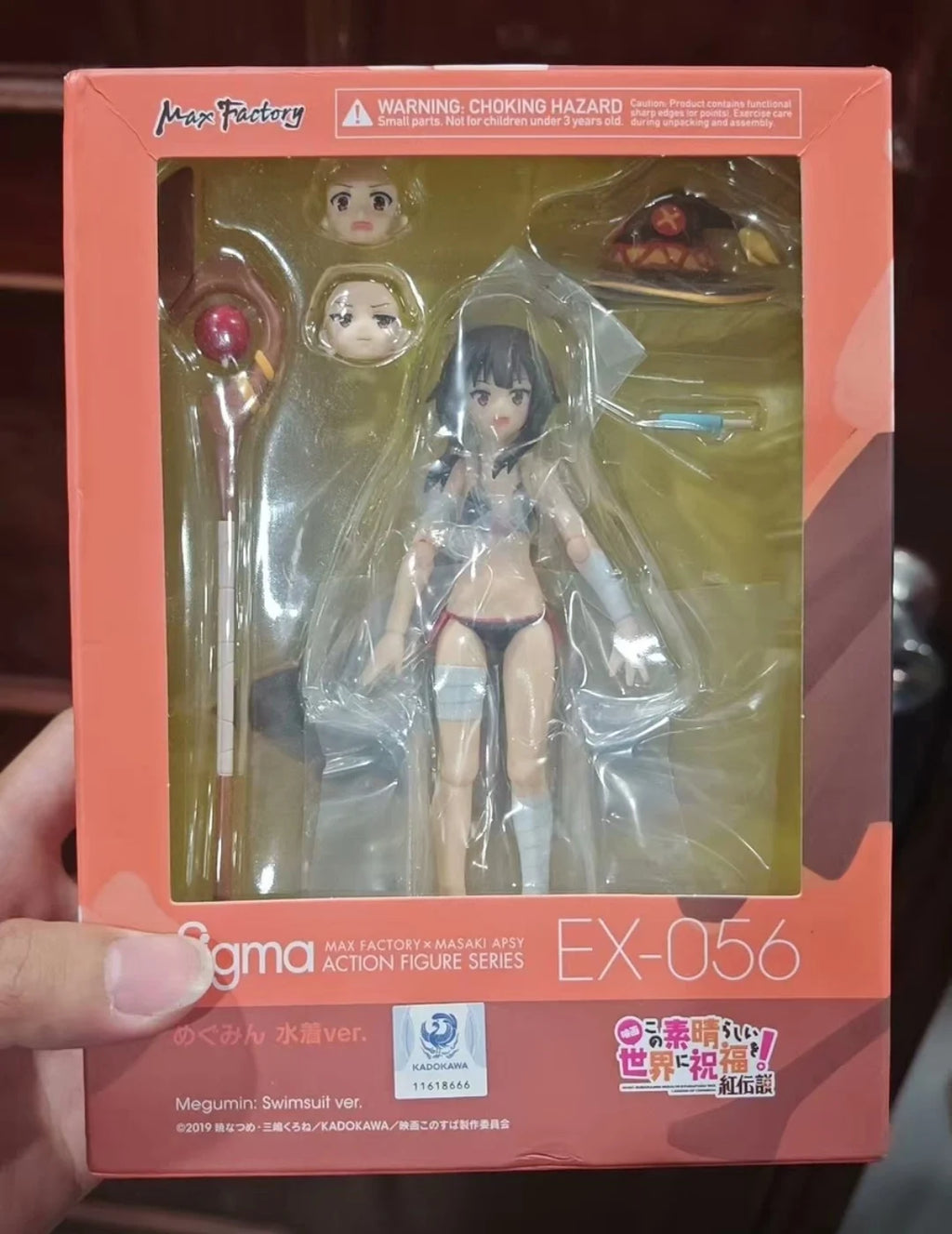 Original Brand New Max Factory Figma EX-056 KonoSuba Megumin Swimsuit Ver Articulated Figure Collectible Gift