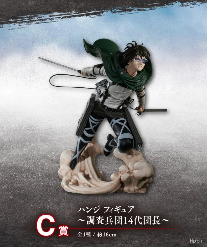-In Stock Original BANDAI Ichiban KUJI Attack on Titan Eren Yeager Levi Ackerman Zoe Hans Mikasa Armin Arlert  Model  Figure