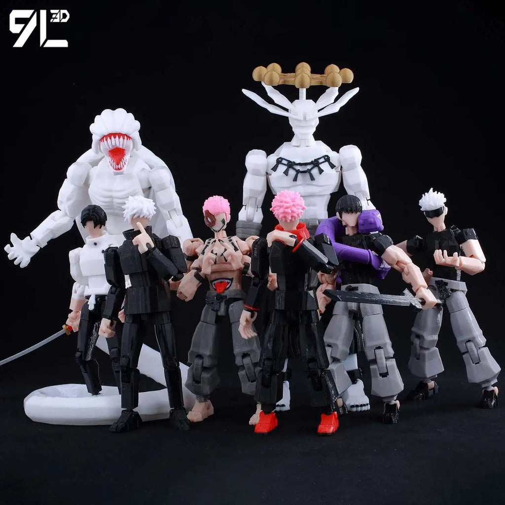 9L3D-gedruckte Jujutsu Kaisen Mahoraga-Figur Dummy13 Lucky13, bewegliches Anime-Modell mit mehreren Gelenken, Sammlerspielzeug, Geschenk
