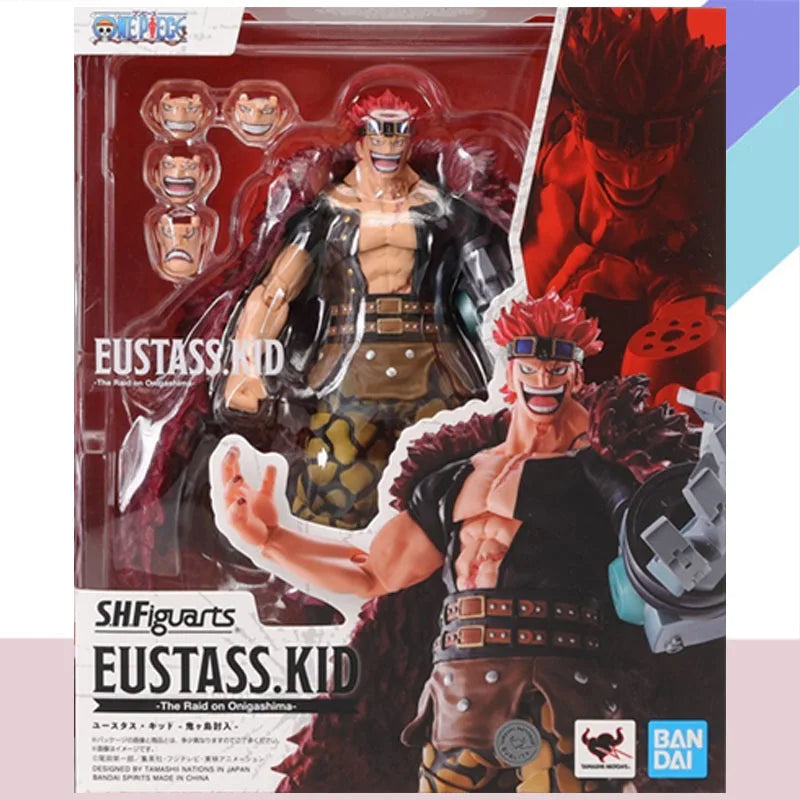 In Stock BANDAI Original Box S.H.Figuarts EUSTASS.KID LUFFY Anime Action Figure Model Toy Gift for Kid Foam Box Packaging