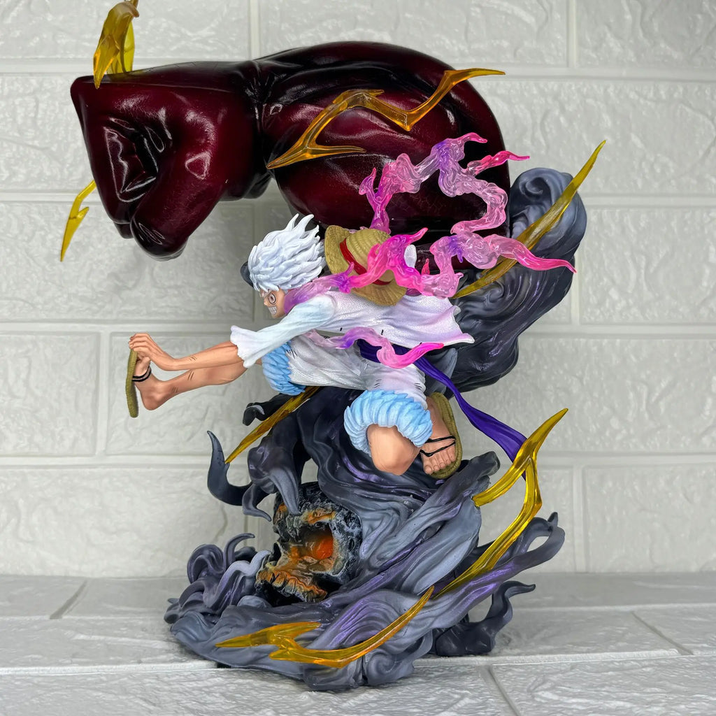 30 см Нова ЕДНА ЧАСТ Аниме Фигурка Маймуна Д. Луфи Периферен PVC Модел Светеща Статуя Настолна Декорация Орнаменти Подаръци за рожден ден Играчки