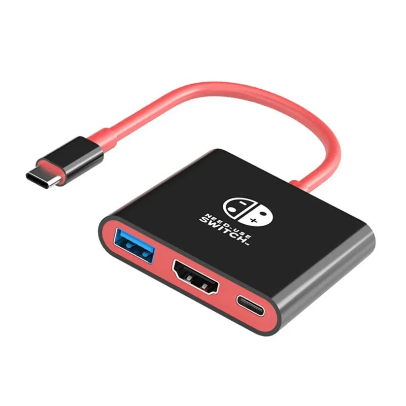 Switch Dock HDMI 4K USB 3.0 Hub Adapter USB C Splitter TV Portable Docking Station for Nintendo Laptops PC iPad MacBook Air Pro