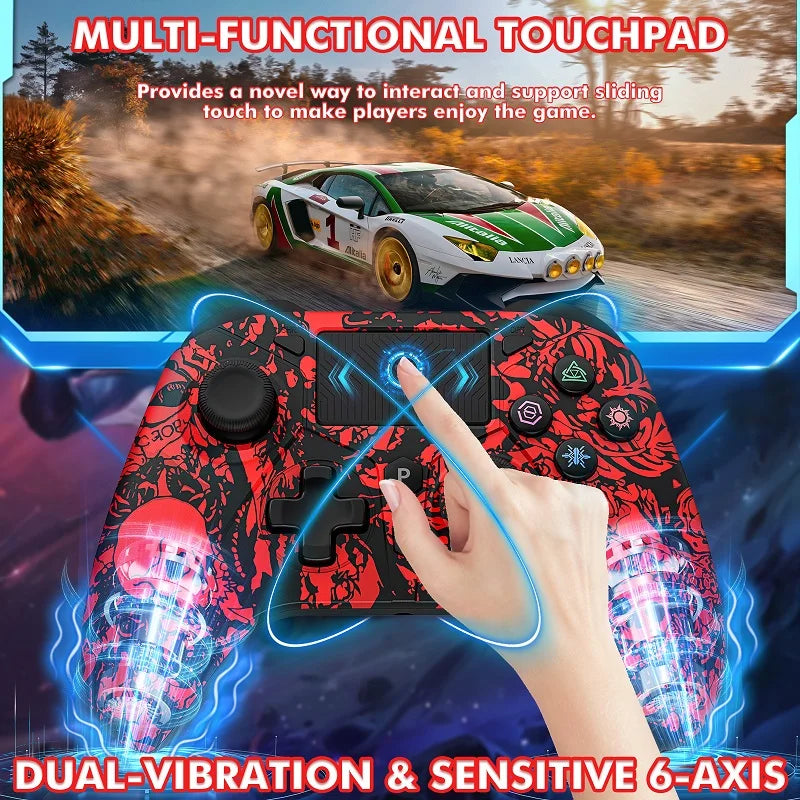 For PS5/PC/Steam Console Controller Wireless Gamepad W/ Turbo Dual Vibrate Gaming Joystick Game Remote Control Handle Rocker