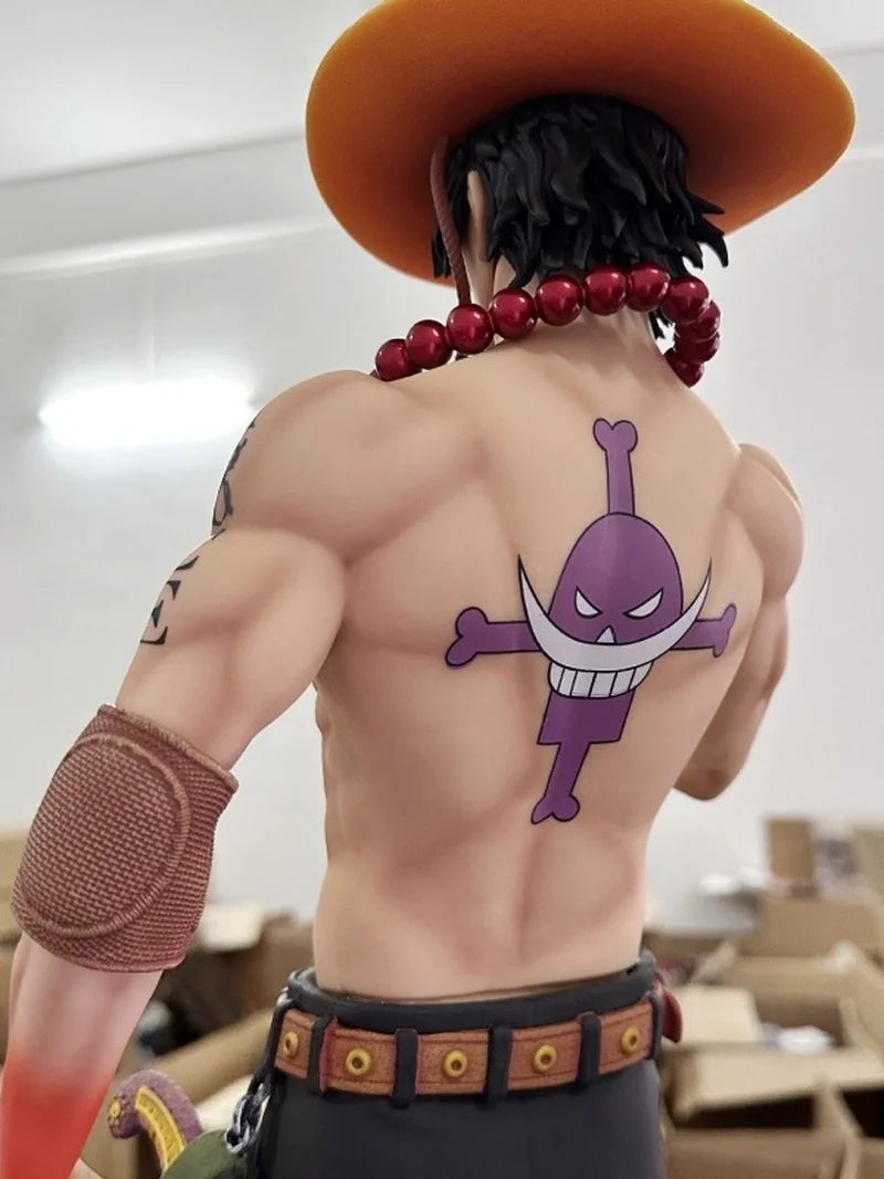 New One Piece Ace 67cm Large Handmade Anime Action Figure Boy Holiday Gift Dream Animation Model Toy