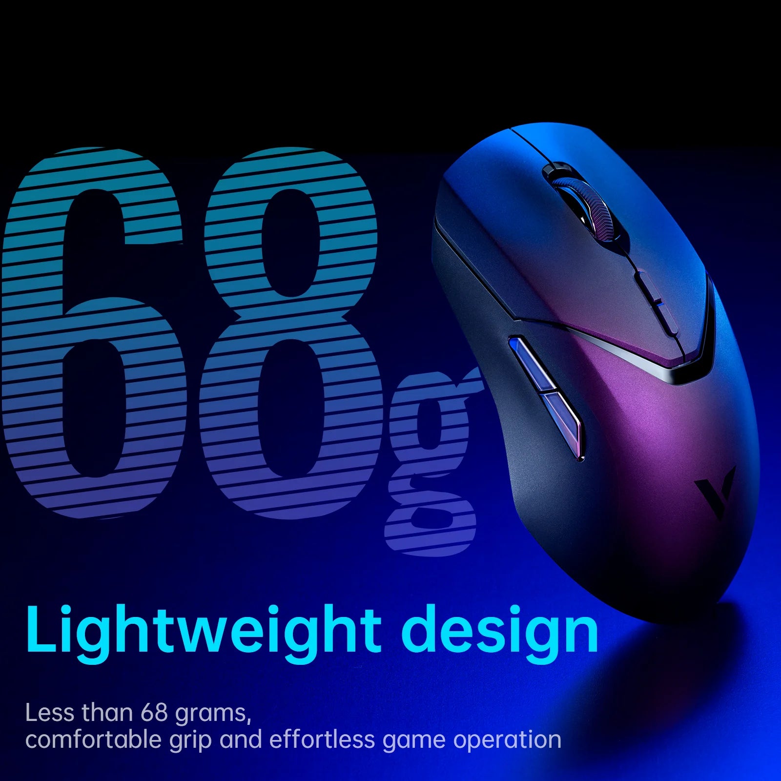 Безжична геймърска мишка Rapoo VT9PRO PAW3398, 26000DPI, 68g, лека, кабелна, безжична мишка, 160H, супер дълъг живот на батерията