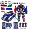 In Stock Transformation Toy Metal Cardbot Fire Engine HEAVY IRON Trailer Cargo Truck Transformation Robot Car Figure Boy Gifts