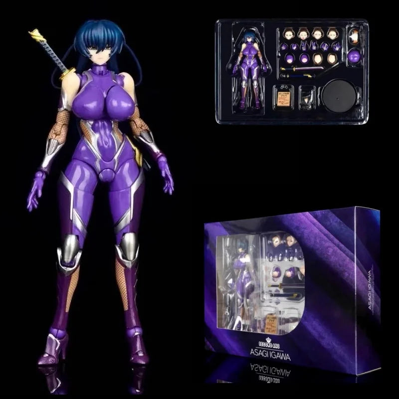 Taimanin Asagi 3 Action Figure Mizuki Yukikaze Igawa Sakura Asagi Figurine Anime Peripheral Collect  Action Figures Toys Gifts
