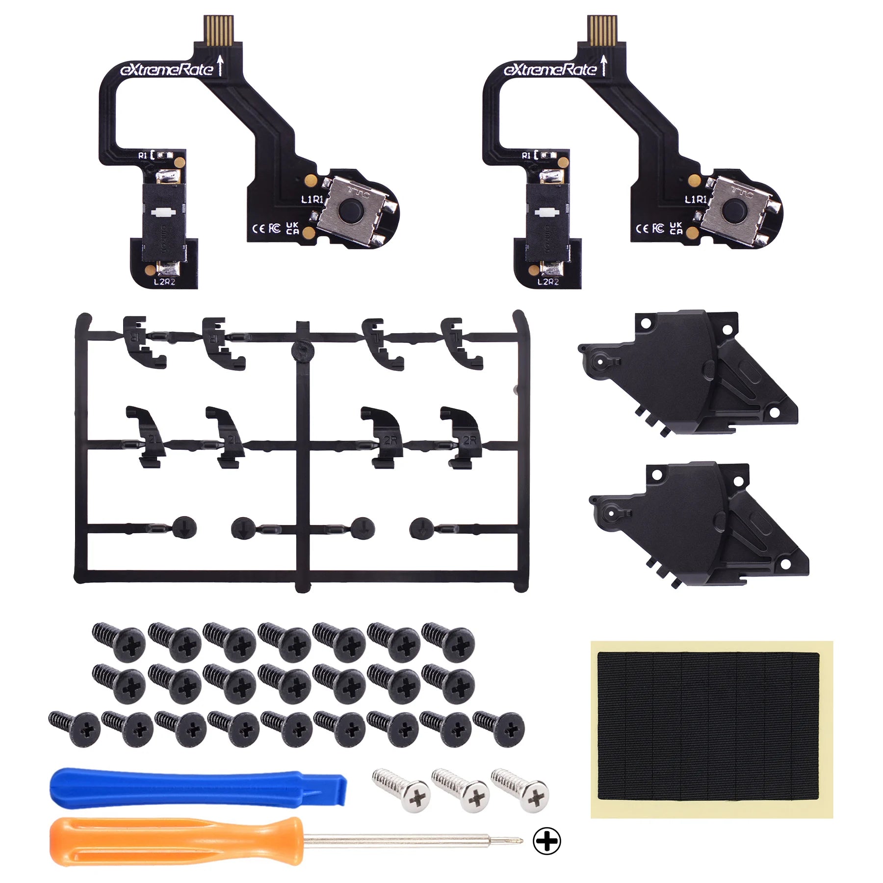 eXtremeRate Micro Switch Version Clicky Hair Trigger Kit V2 für PS5 Controller BDM-010 &amp; BDM-020 Schultertasten, Mausklick