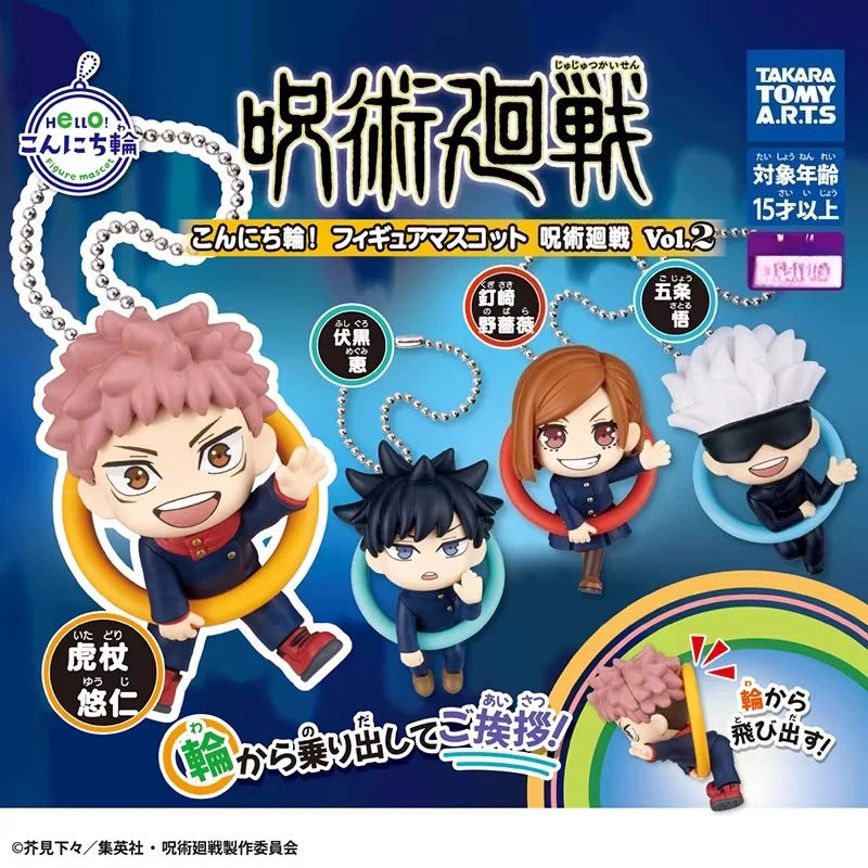TOMY Original Gashapon Jujutsu Kaisen Q Edition Itadori Yuji Fushiguro Megumi Action Figure Toys for Boys Girls Kids Gift