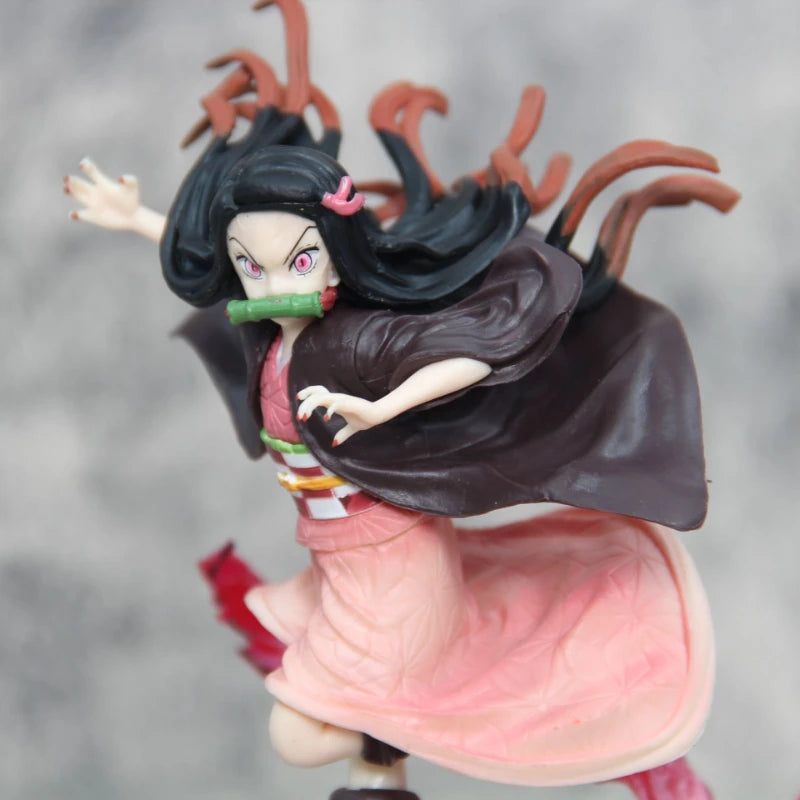 Anime Fighting Kamado Figur Dämonentöter Blood Ghost Technik Kamado Nezuko Figur 24cm Modell PVC Sammlerstatue Spielzeug