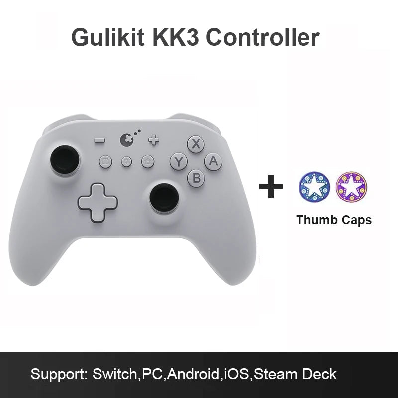 GuliKit KK3 Wireless Controller Bluetooth Gamepad with TMR Joystick Hall Effect Tiggers for Nintendo Switch Windows Android iOS