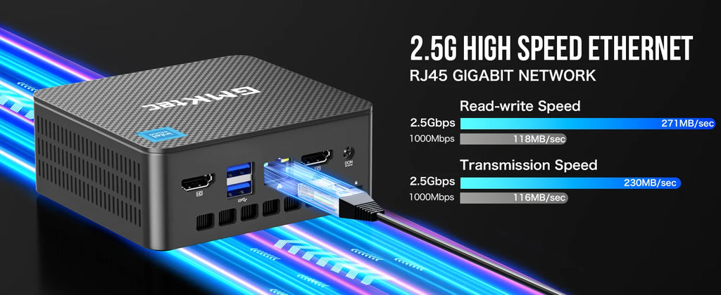 GMKtec G3 Plus Latest Twin Lake N150 Mini PC DDR4 3200MT/s NVMe SSD WiFi6 BT5.2 Windows 11 Pro 2.5G RJ45 Desktop Office Computer